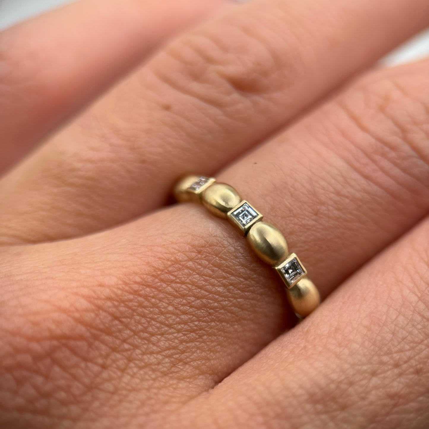 Carre Diamond Bubble Ring